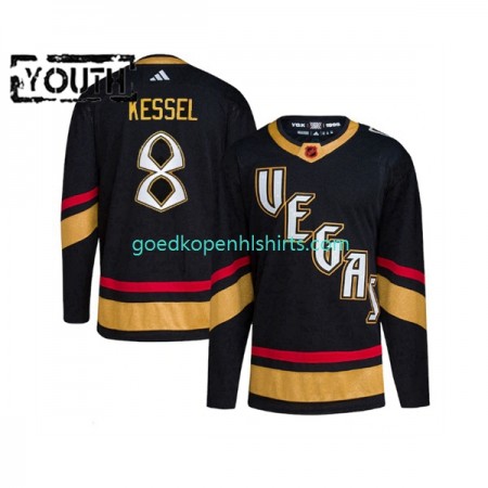 Vegas Golden Knights Phil Kessel 8 Adidas 2022-2023 Reverse Retro Zwart Authentic Shirt - Kinderen